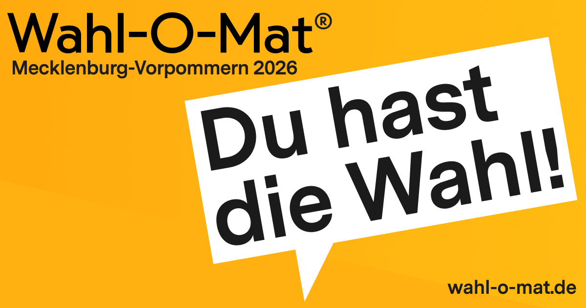 Wahl-O-Mat Mecklenburg-Vorpommern 2026 – Du hast die Wahl!